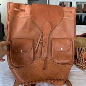 Backpack all leather handmade .